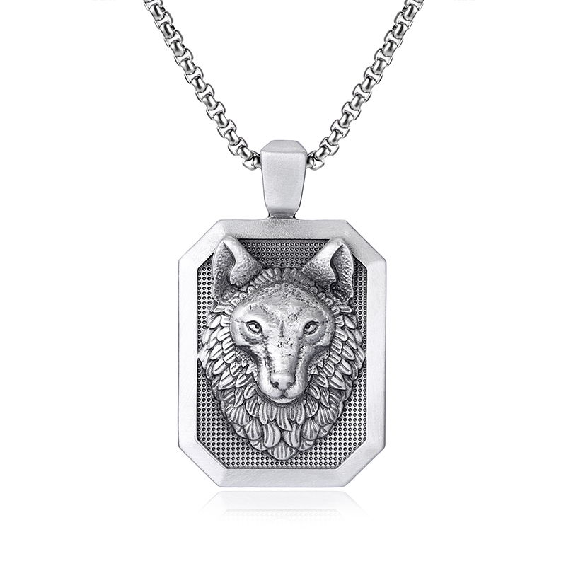 EVBEA Wolf Animal Pendant Necklace