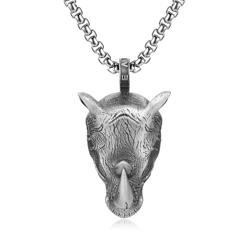 EVBEA Rhinoceros Pendant Necklace