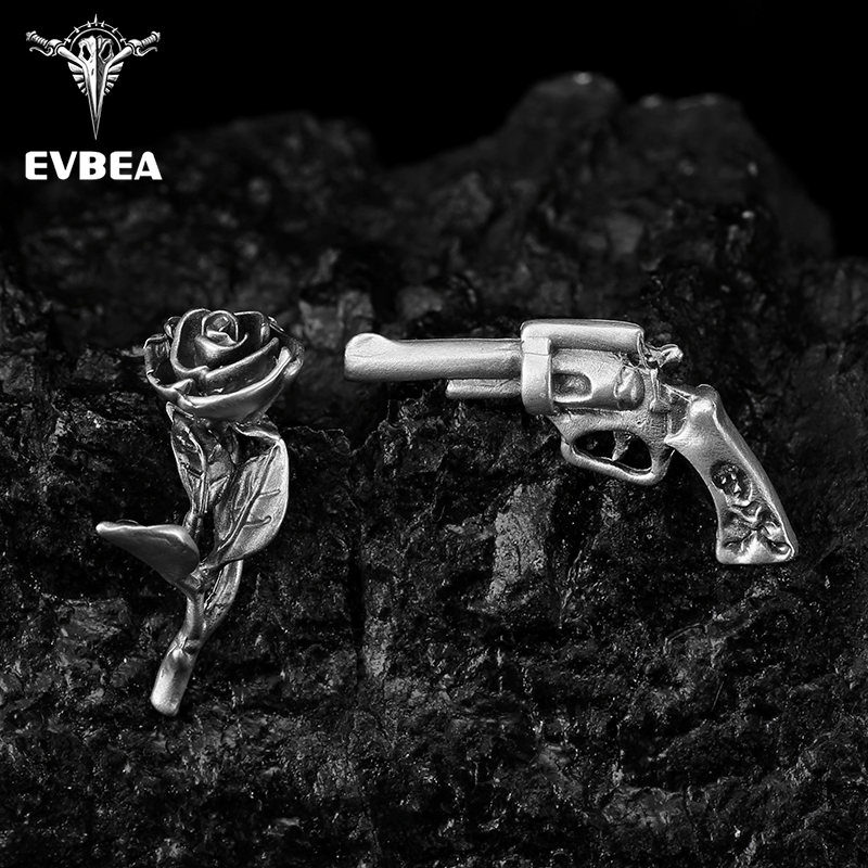 EVBEA Guns and Rose Earrings