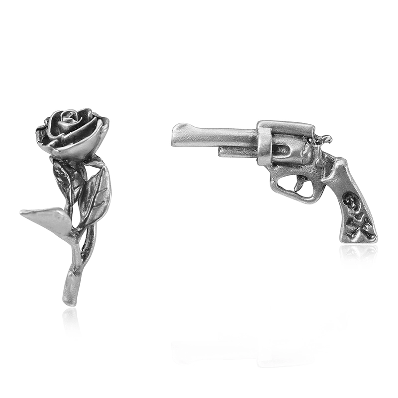 EVBEA Guns and Rose Earrings