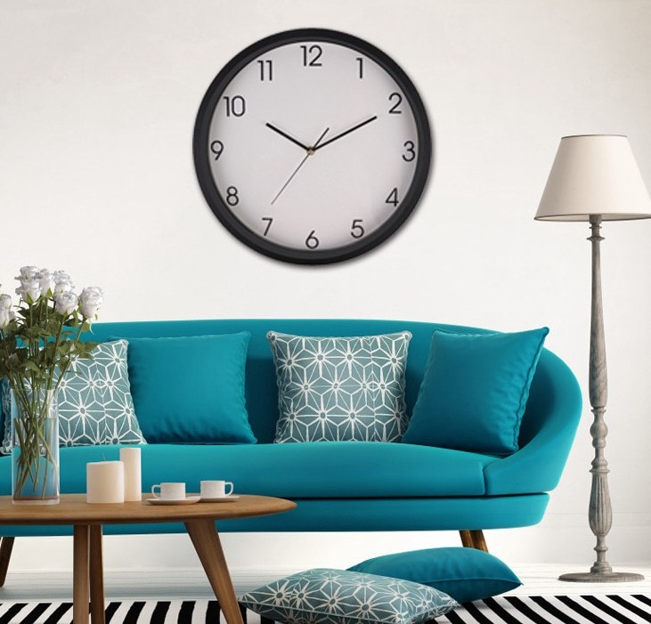 EVBEA Black Wall Clock