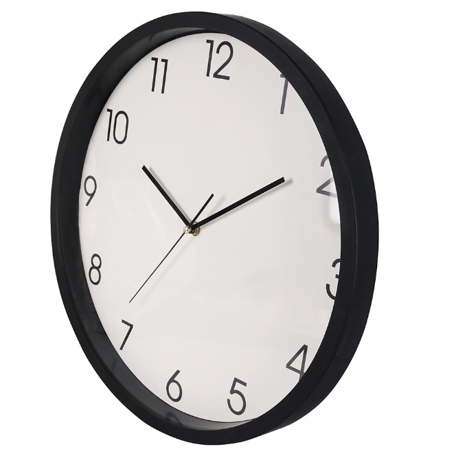 EVBEA Black Wall Clock