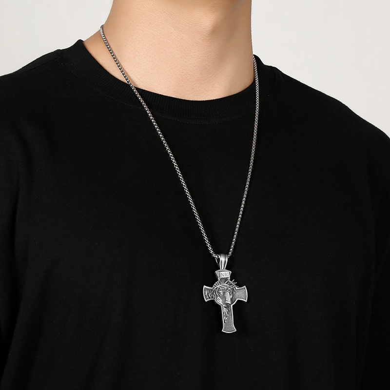 EVBEA  Jesus Cross Pendant Necklace