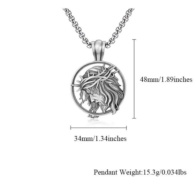 EVBEA Hollow out Jesus Avatar Pendant Necklace