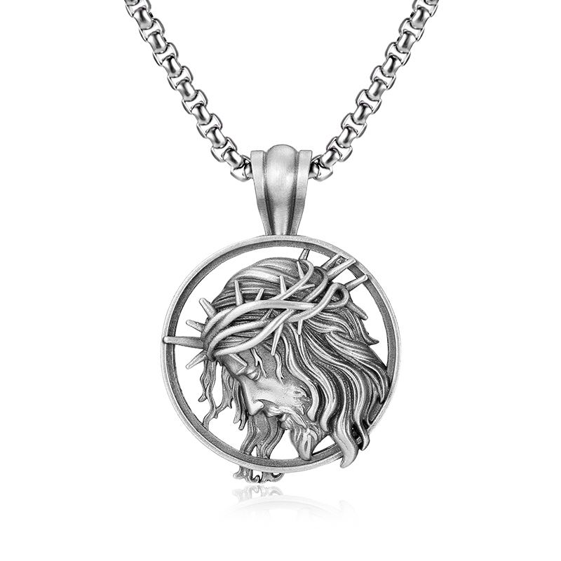 EVBEA Hollow out Jesus Avatar Pendant Necklace