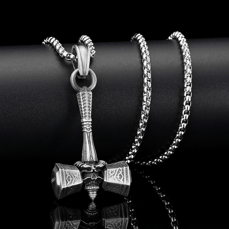 EVBEA Viking Warhammer Pendant Necklace