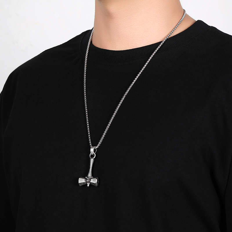 EVBEA Viking Warhammer Pendant Necklace