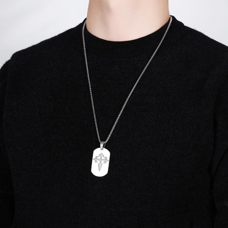 EVBEA Cross Square Pendant  Necklace