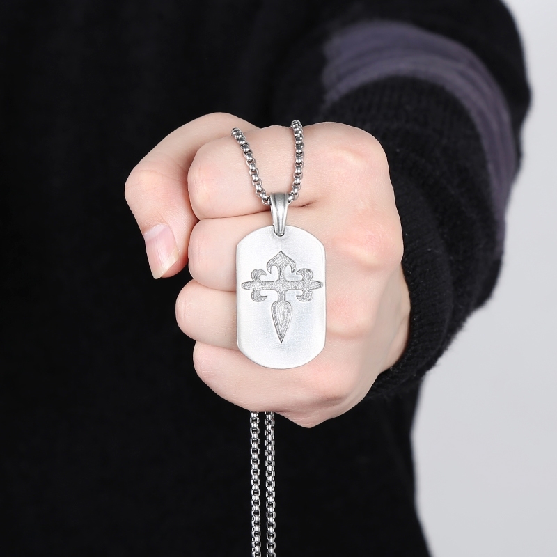 EVBEA Cross Square Pendant  Necklace