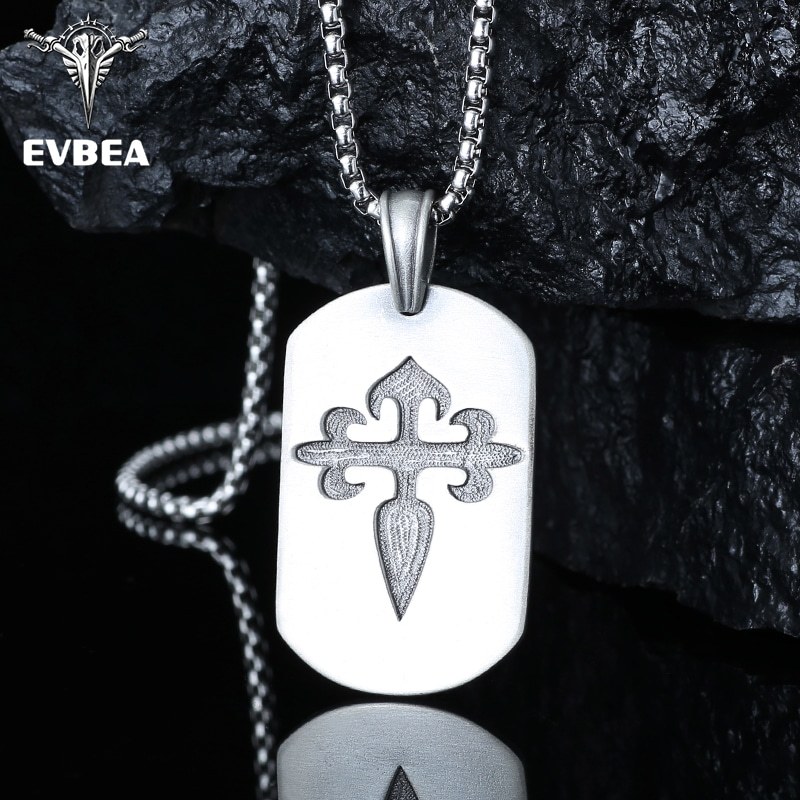 EVBEA Cross Square Pendant  Necklace