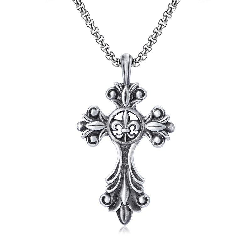 EVBEA Lily Cross Pendant Necklace