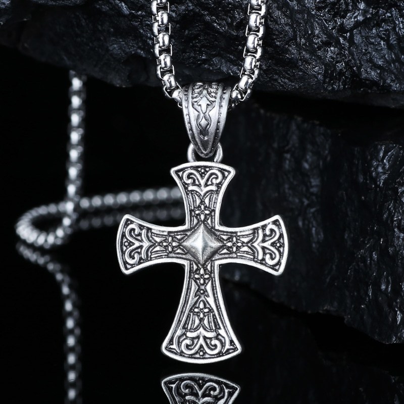 EVBEA Iris Cross Pendant Necklace