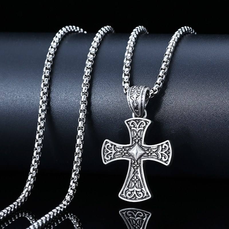 EVBEA Iris Cross Pendant Necklace