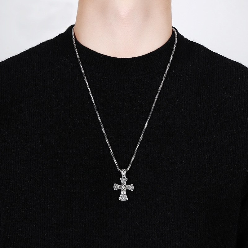 EVBEA Iris Cross Pendant Necklace