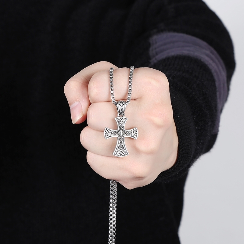 EVBEA Iris Cross Pendant Necklace