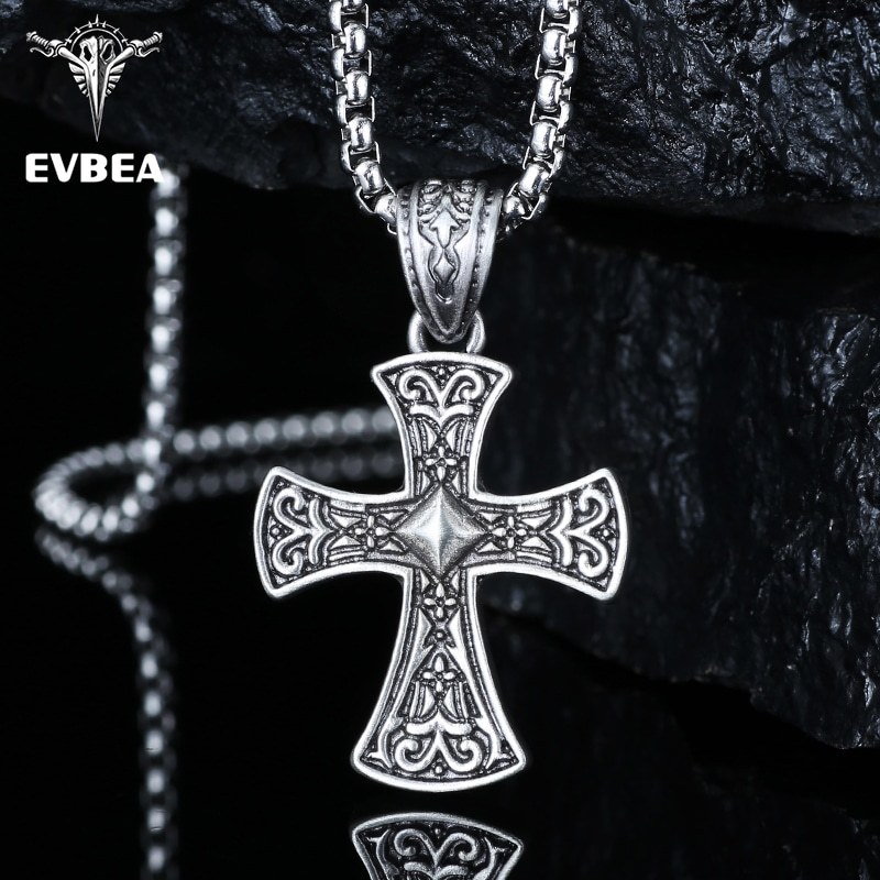 EVBEA Iris Cross Pendant Necklace