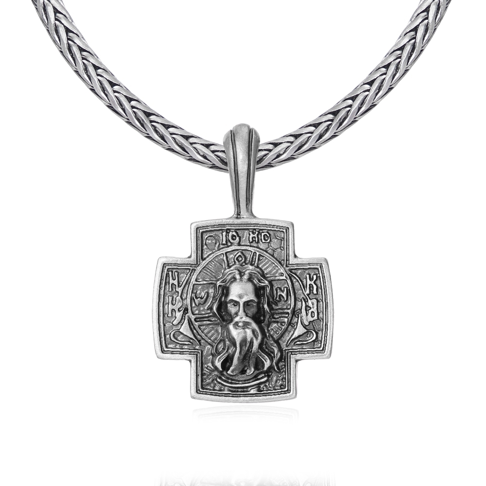 EVBEA Eastern Orthodox Cross Jesus Pendant Necklace