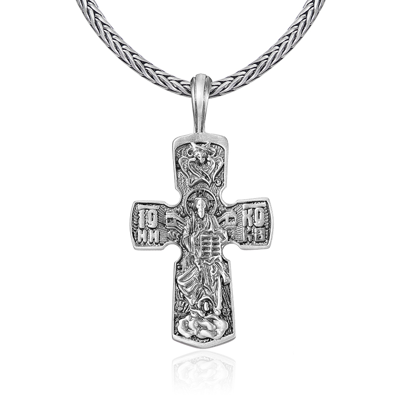 EVBEA Eastern Orthodox Cross Jesus Pendant Necklace