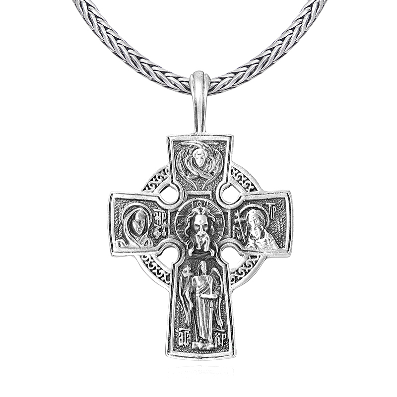EVBEA Eastern Orthodox Cross Jesus Pendant Necklace