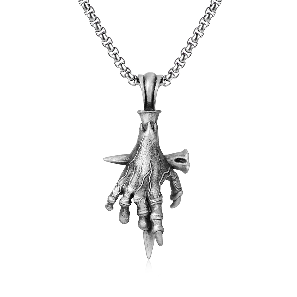 EVBEA Nail Cross Seal Demon Hand Pendant