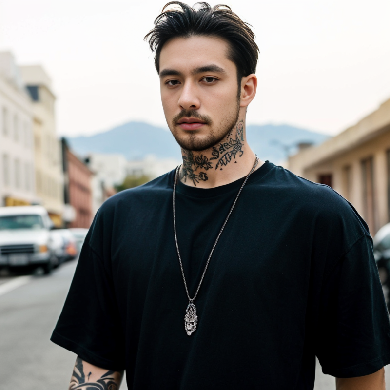 EVBEA Ghost Rider Flame Skull Pendant