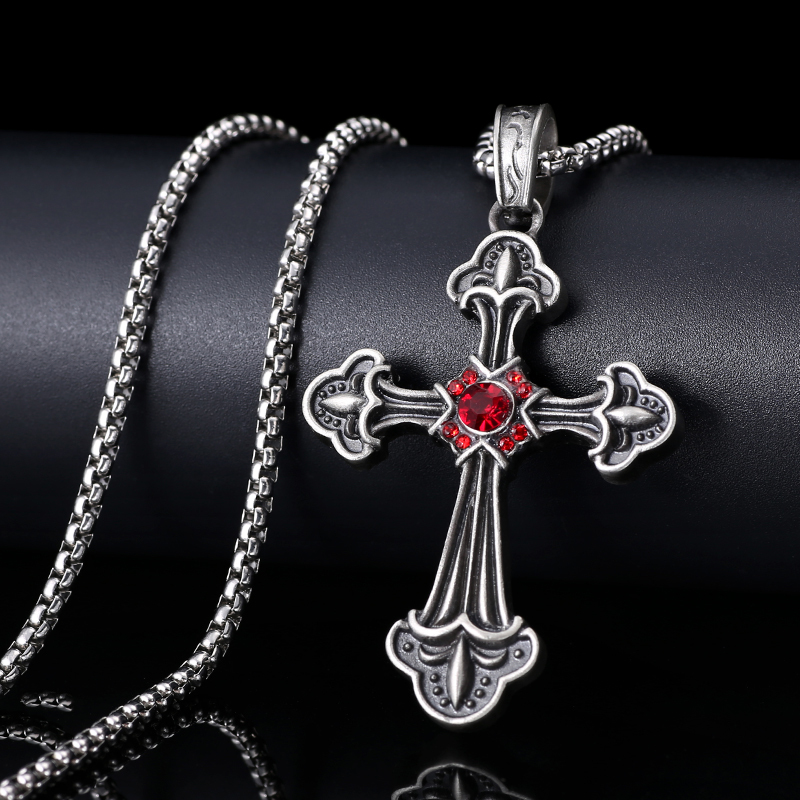 EVBEA Angel Wing Cross Pendant Necklace