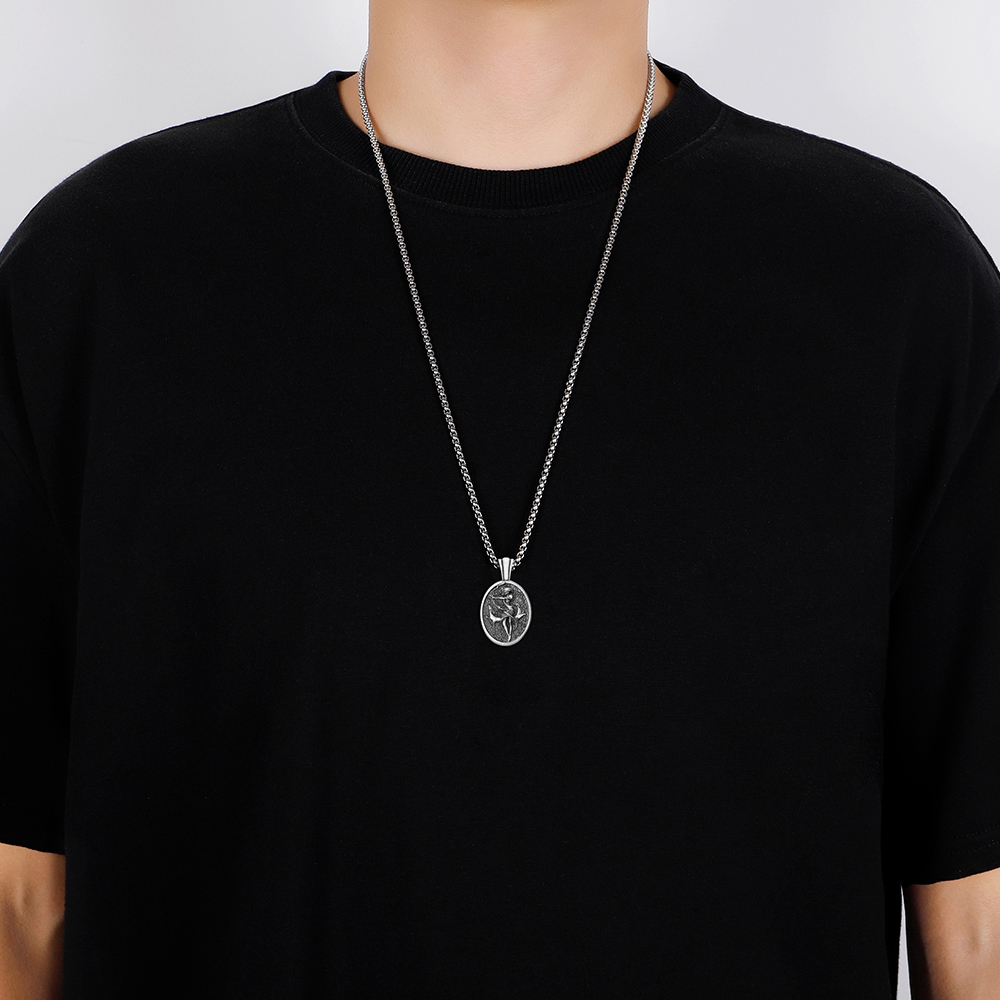 Solid Pewter Artemis Goddess Necklace | Diana The Huntress Pendant