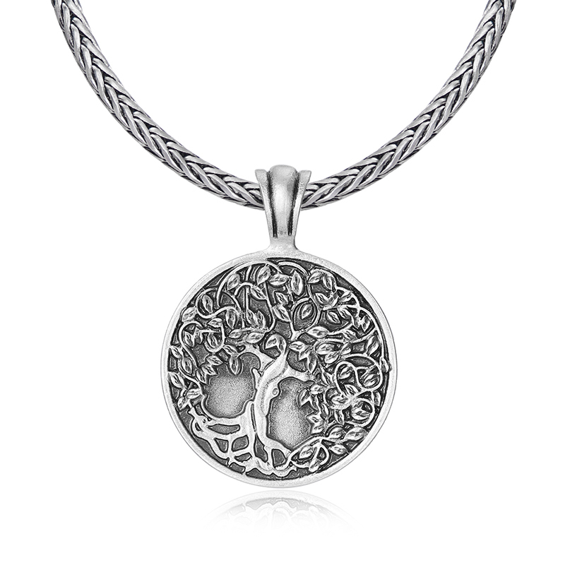 Solid Pewter Intricate Tree of Life Necklace | Flourishing Family Roots Pendant
