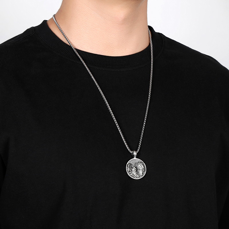 Solid Pewter St. Francis of Assisi Necklace | Patron Saint of Animals Pendant