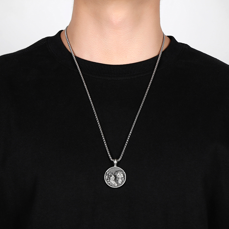 Solid Pewter St. Francis of Assisi Necklace | Patron Saint of Animals Pendant