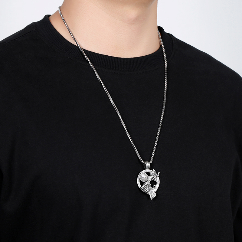 Solid Pewter Athena Goddess Necklace | Greek Warrior Wisdom Pendant