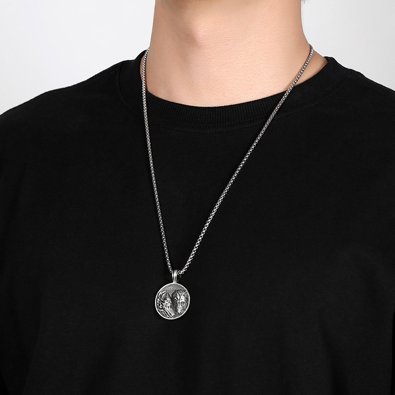 Solid Pewter St. Francis of Assisi Necklace | Patron Saint of Animals Pendant
