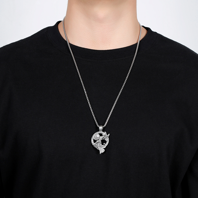 Solid Pewter Athena Goddess Necklace | Greek Warrior Wisdom Pendant