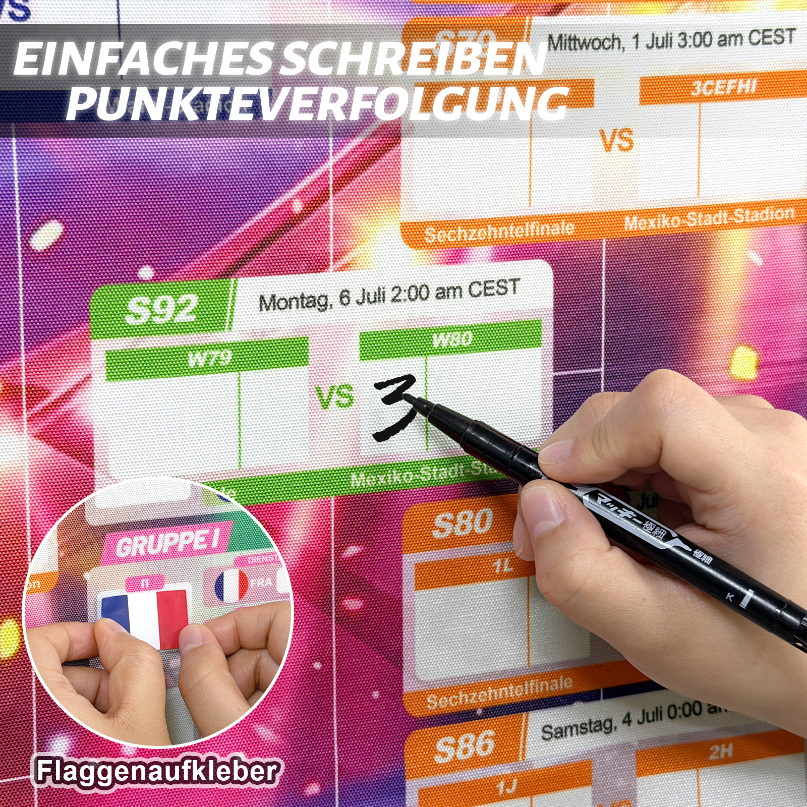 2026 World Cup Wall Chart Poster | ET, BST & CEST Match Schedule
