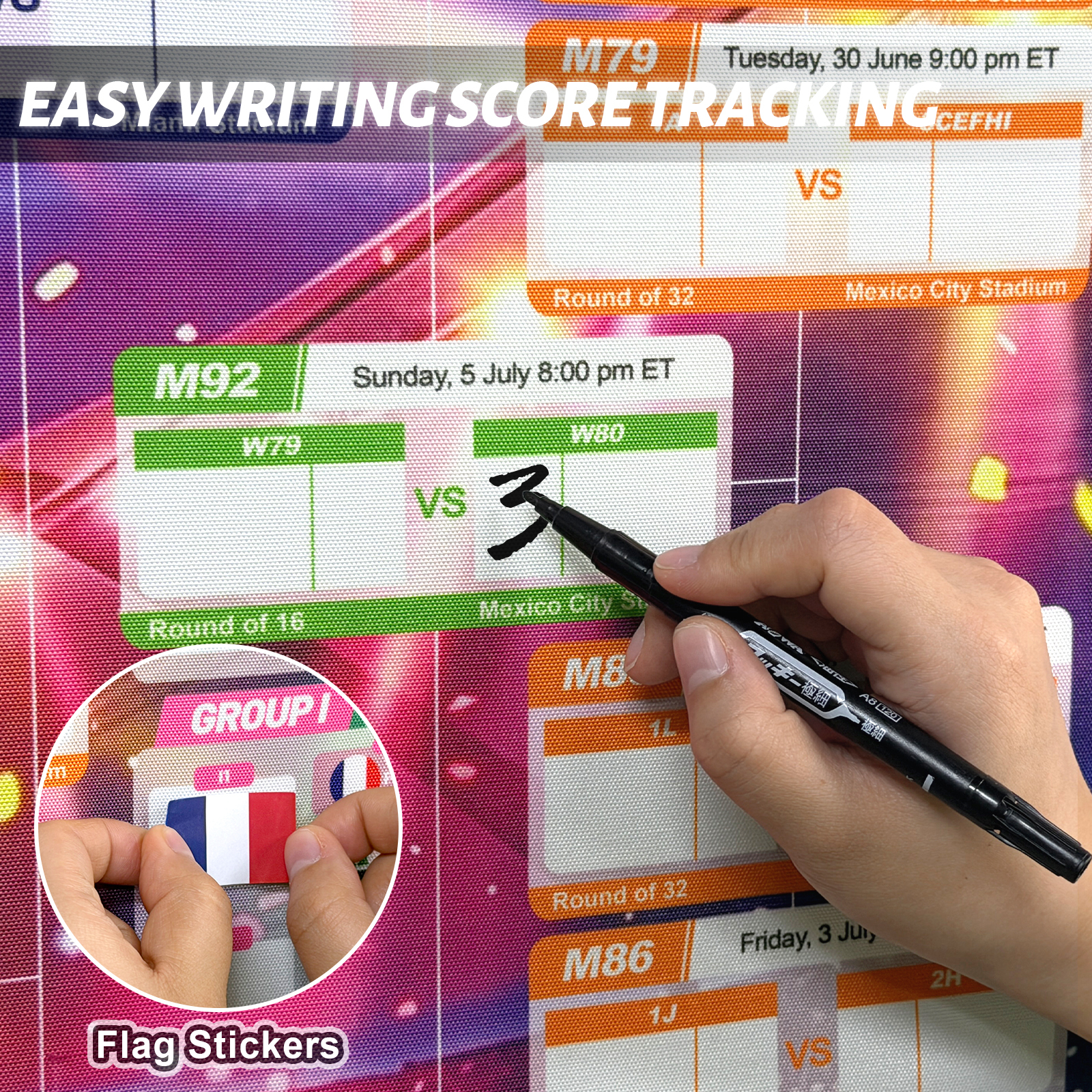 2026 World Cup Wall Chart Poster | ET, BST & CEST Match Schedule