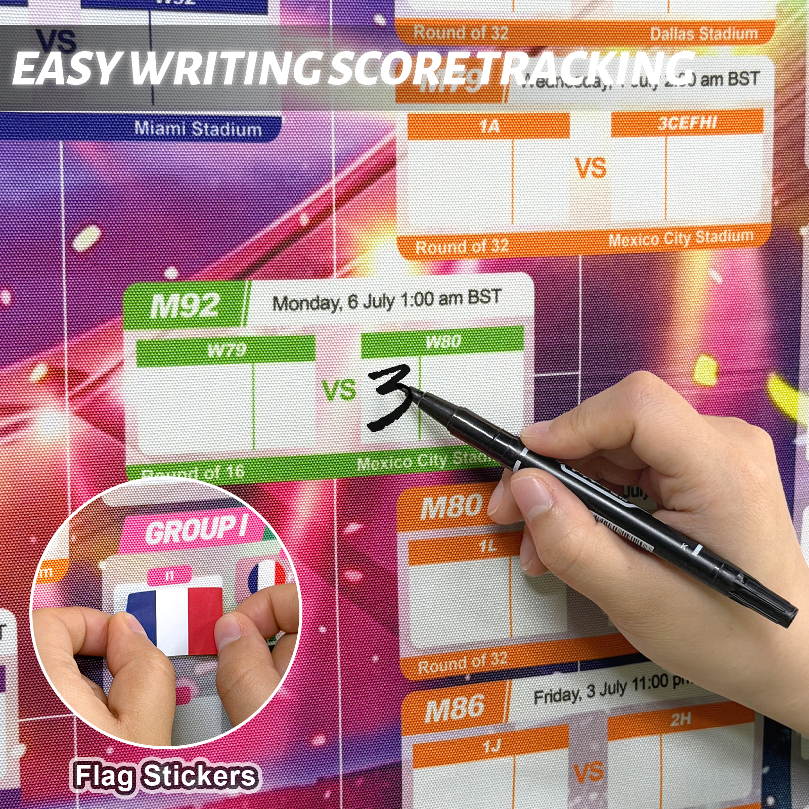 2026 World Cup Wall Chart Poster | ET, BST & CEST Match Schedule