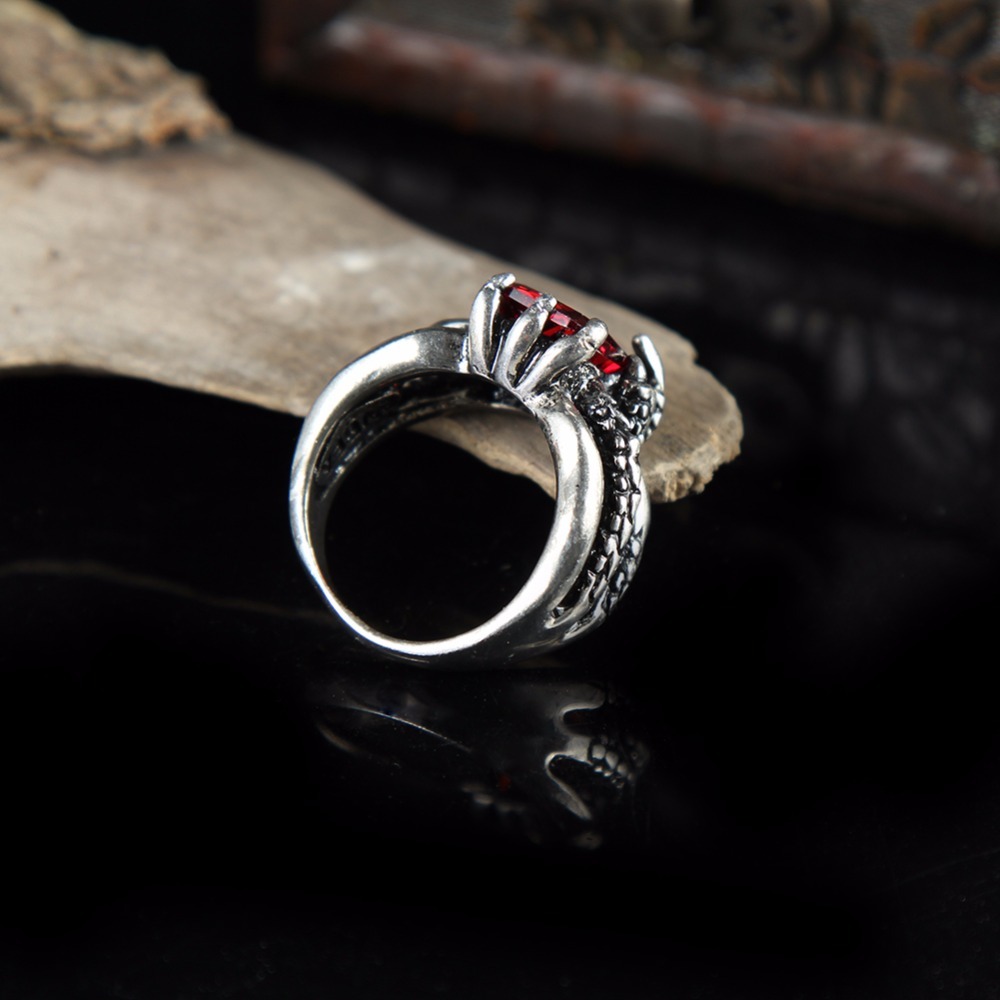 Skull Claw Men's Adjustable Pewter Ring | EVBEA