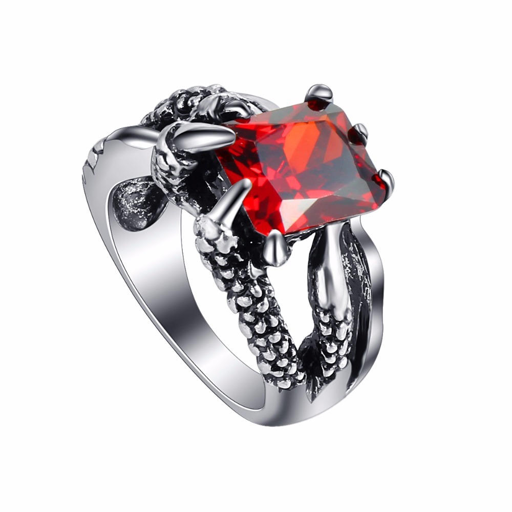 Skull Claw Men's Adjustable Pewter Ring | EVBEA