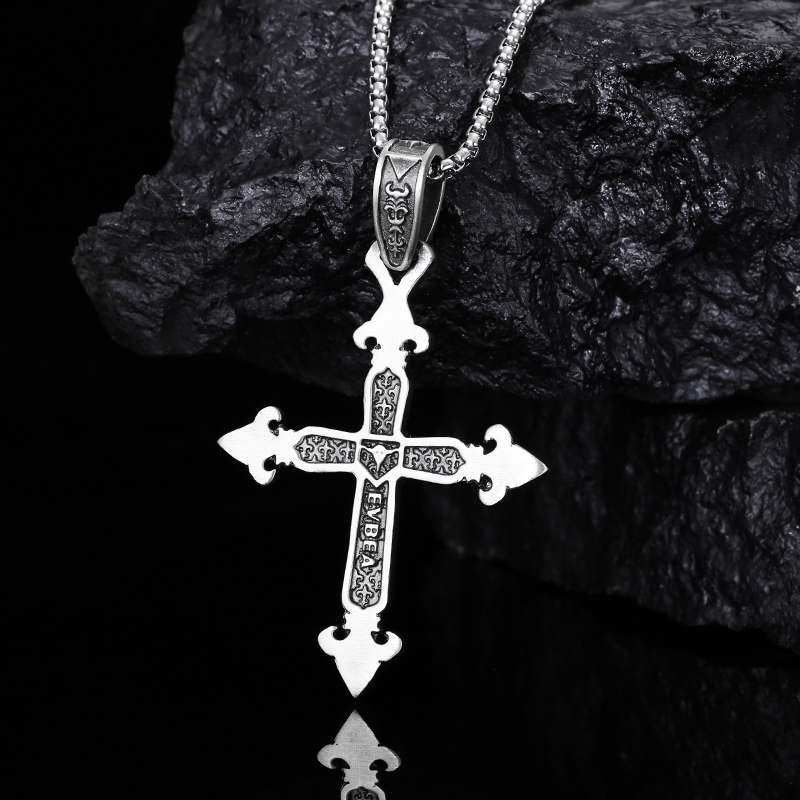 EVBEA  Cross with Ruby Necklace