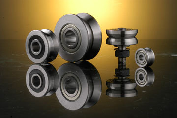 LV202-38.2Z-Track rollers with "V" groove profile - Vee'd Bearings