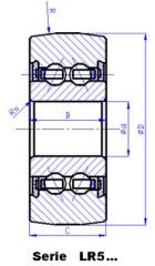 LR5001 -Cam rollers，Track rollers with cylindrical or crowned outer ring