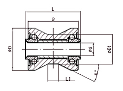 YTA100 -Diabolo roller, track roller for tubular rail