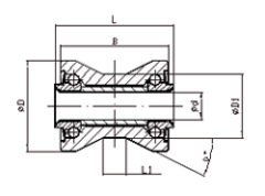 YTA102 - بكرة Diabolo، بكرة الجنزير للسكك الحديدية الأنبوبية