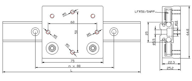 ODS25 -consists of sliding carriage and rails.
