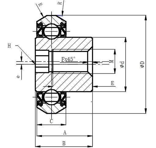RLN40 -Track roller with spherical profile