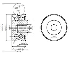 REV18G -Laufrolle für Welle 6