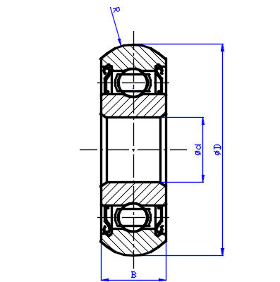 2 Roulements à Billes Sphériques Radiaux Uxcell GEG12C 12x26x15 Mm - Pour Charges Combinées