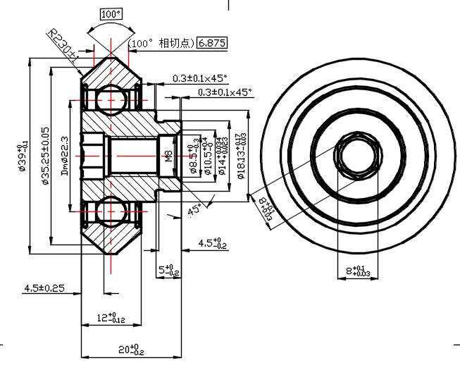TD02055R05 -Track roller for rail