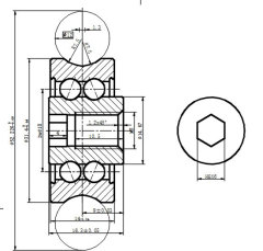 RCV43G -Rodillo inferior para eje 12
