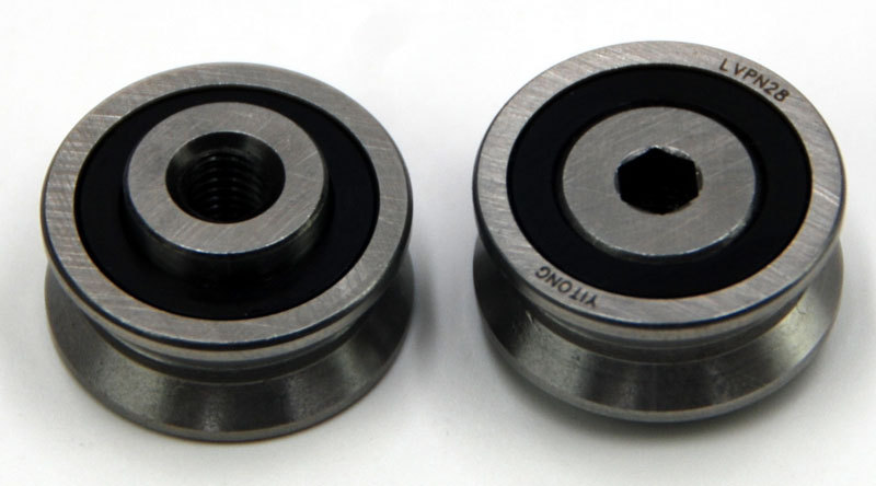 LVPN28.2RS-Track rollers with "V" groove profile - Vee'd Bearings